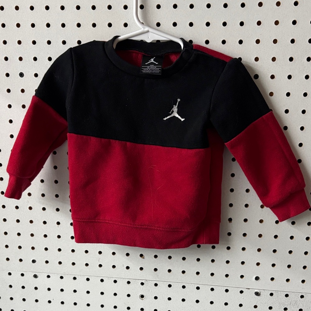 Jordan Kids Black and Red Sweatshirt